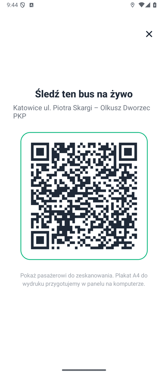 Kod QR trasy do wydrukowania